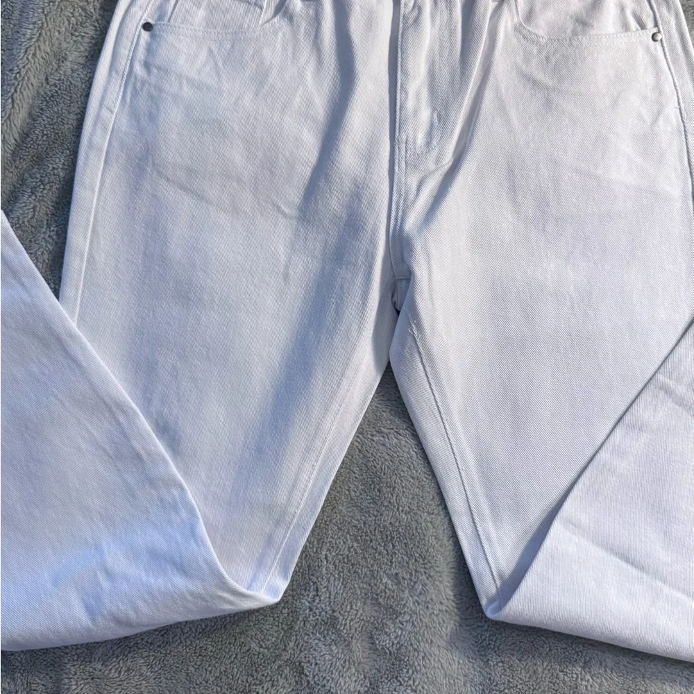 Manfinity White Distressed Ripped Jeans Size 34 - Picture 3 of 7